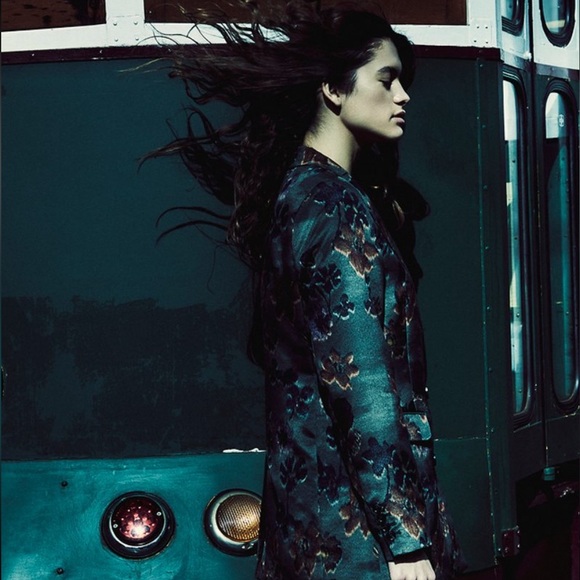 Scotch & Soda Green Poetry Tapestry - Camo/Floral Db Blazer - Sz. L - Picture 16 of 16